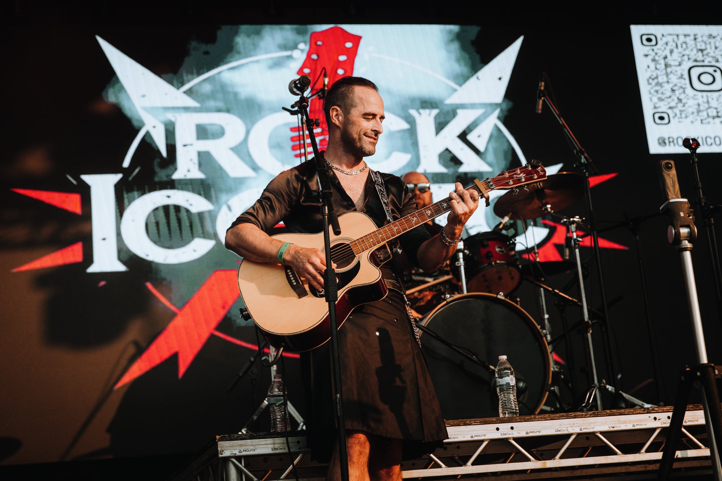 Mark Isherwood of Rock Iconic on stage